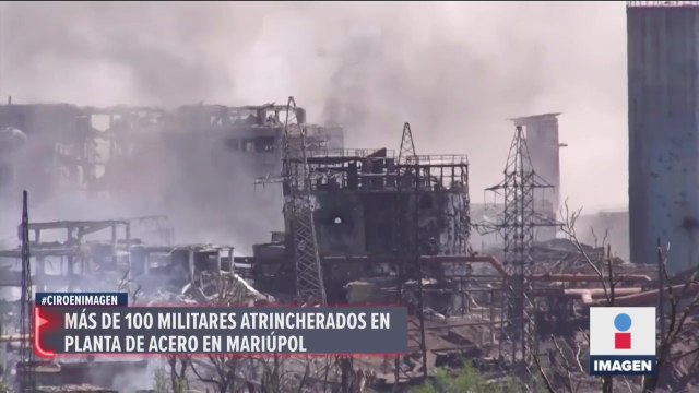 Militares siguen atrincheradas en planta de acero en Mariúpol