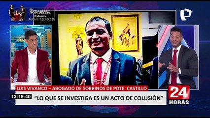 Vivanco sobre sobrinos Castillo: "No hay un dato concreto que los vincule con un delito"