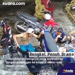 Bengkel Penuh Drama, Kejadian Demi Kejadian Terekam CCTV yang Membuat Warganet Heran