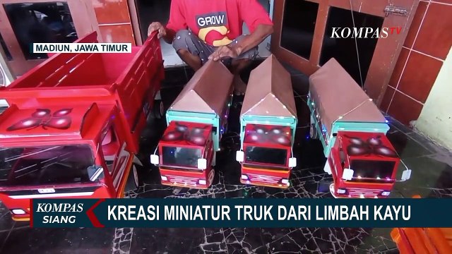 Kreatif! Kakek 68 Tahun Ubah Limbah Kayu Jadi Miniatur Truk
