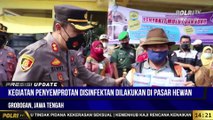 PRESISI UPDATE 14.00 WIB Polres Bersama Dinas Pertenakan Grobogan Melakukan Penyemprotan disenfektan