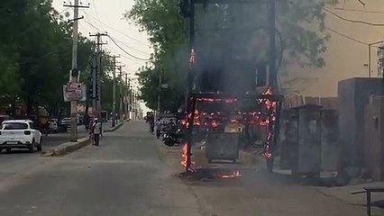 नई सड़क स्थित ट्रांसफार्मर में लगी आग