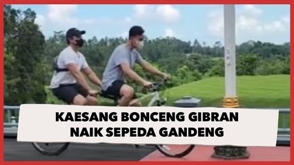 Kaesang Bonceng Gibran Naik Sepeda Gandeng, Warganet: Kok Sampean Deket Sama Anak Presiden?
