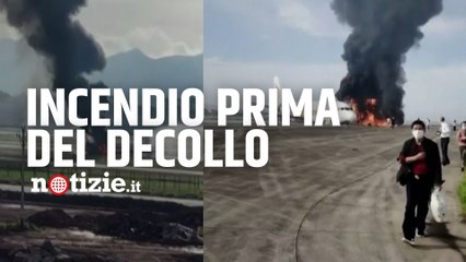 Descargar video: Cina, aereo della Tibet Airlines finisce fuori pista e prende fuoco: decine di feriti a Chongqing