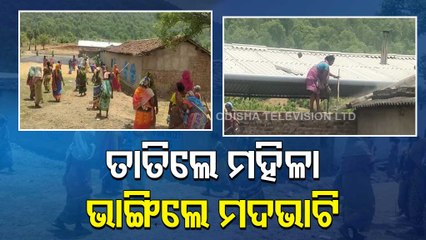 Women in Deogarh ransack Govt liquor shop