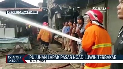 Kebakaran Hanguskan Puluhan Lapak Pedagang Pasar Ngadiluwih