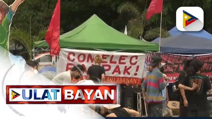 Protesta ng mga militanteng grupo laban sa Comelec, patuloy sa Liwasang Bonifacio