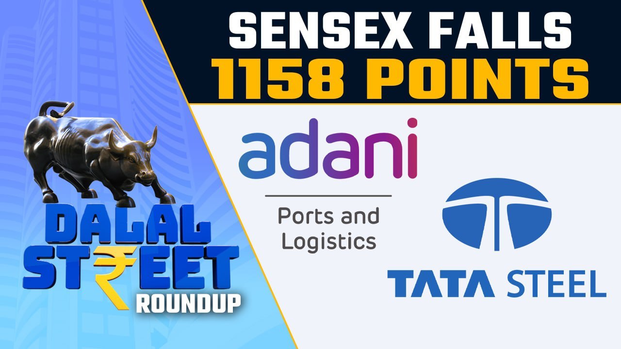 Sensex, Nifty fall for the fifth straight day, Sensex falls 1158 points to end below 53 | Oneindia