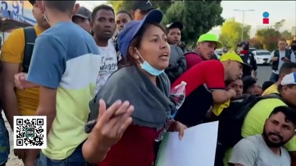 Migrantes se amotinan en oficinas del INM por incumplimiento de visas humanitarias