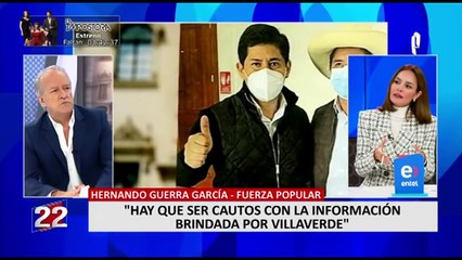 Hernando Guerra García: “Hay que ser cautos con la información brindaba por Zamir Villaverde”