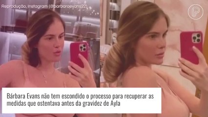 Bárbara Evans exibe corpo em calça antiga 1 mês após parto e responde acusação sobre 'estar muito magra'