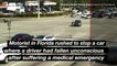 Florida Motorists Come Together to Stop Car of Unconscious Driver