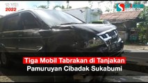 Tiga Mobil Tabrakan di Tanjakan Pamuruyan Cibadak Sukabumi