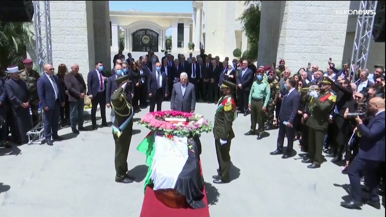 Funeral en Ramala por la periodista Shireen Abu Akleh asesinada en Cisjordania mientras trabajaba