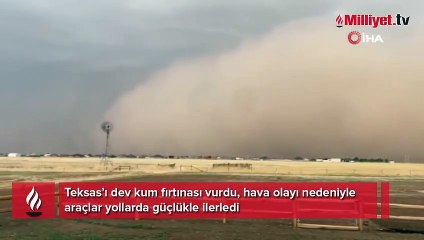 Teksas'ta dev kum fırtınası