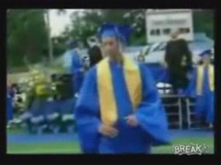 Student Falls Down Stairs at Graduation