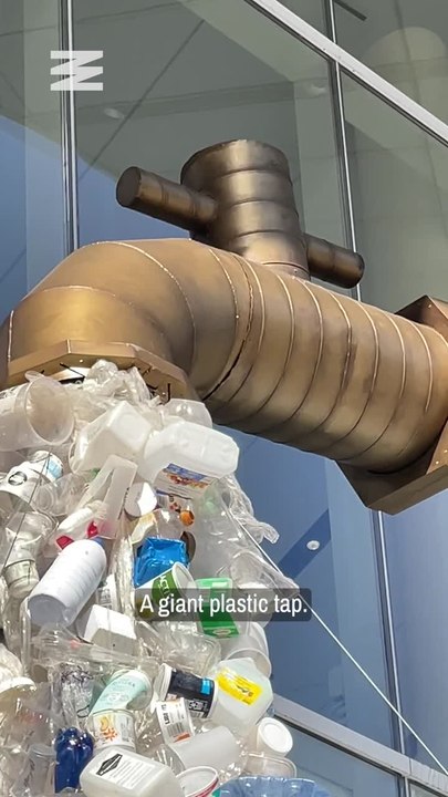 Giant Tap Highlights Our Plastic Waste Problem