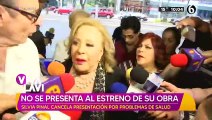 Silvia Pinal cancela presentación por problemas de salud; no se presenta al estreno