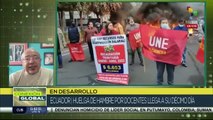 En Ecuador continúa huelga de hambre de docentes por aumento salarial