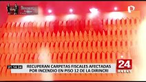 Incendio en la Dirincri: Recuperan 61 carpetas fiscales afectadas