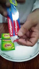 Amazing reaction. Coca-Cola ENOFRUITSALT  AND COLGATE .