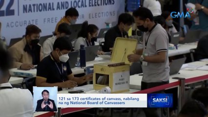 121 sa 173 certificates of canvass, nabilang na ng National Board of Canvassers | Saksi