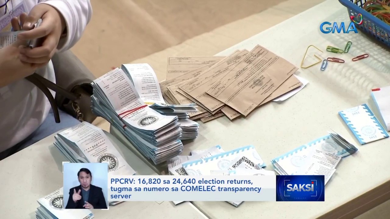 PPCRV: 16,820 sa 24,640 election returns, tugma sa numero sa COMELEC transparency server | Saksi