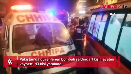 Pakistan’da bombalı saldırı: 1 ölü, 13 yaralı
