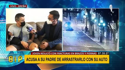Chorrillos: acusa a su padre de atentar contra su vida al arrastrarlo seis cuadras desde un auto