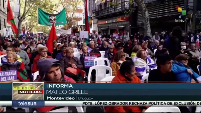 Jubilados exigen aumento de las pensiones y rechazan políticas del Gobierno de Uruguay