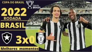 Melhores momentos Copa do Brasil 2022 Botafogo 3x0 Ceilandia