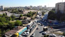 Ataşehir'de yolu kilitleyen tır trafiği 10 gündür devam ediyor, 
