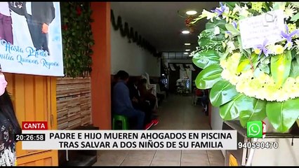 Canta: padre e hijo mueren ahogados en piscina tras rescatar a dos familiares