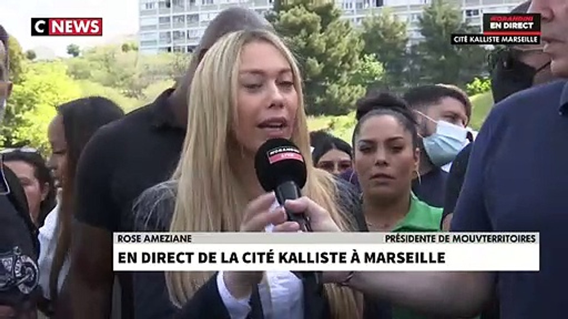 Morandini Live" en direct de la cité Kalliste à Marseille: Rose Ameziane,  présidente de Mouvterritoires, accuse en direct Samia Ghali de vivre sur  l'argent public depuis 20 ans et déclenche la colère