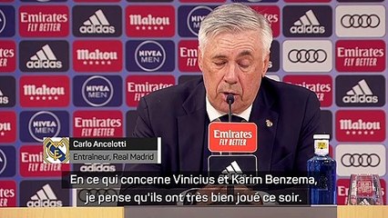 36e j. - Ancelotti : "C'est le temps qui a aidé Benzema et Vinicius à s'entendre aussi bien"