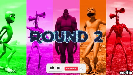Dame Tu Cosita VS Siren Head VS Hulk VS Patila  Alien Green Dance Challenge