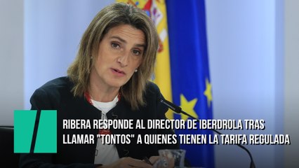 Ribera responde al director de Iberdrola tras llamar "tontos" a quienes tienen la tarifa regulada