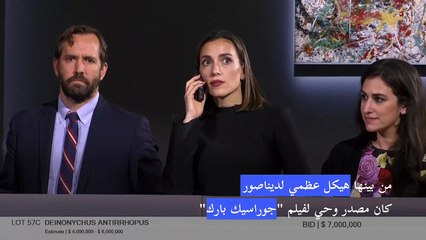 بيع هيكل عظمي لديناصور في مزاد نيويوركي لقاء 12 مليون دولار