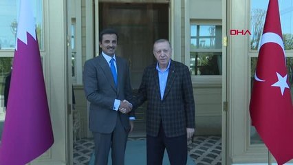 Cumhurbaşkanı Erdoğan Katar emirini kabul etti