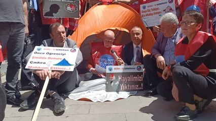 Büro-İş'ten Artan Kira Fiyatlarına Çadırlı Protesto: "Bir Ev Hayalimiz Vardı Onu da Yıktılar"