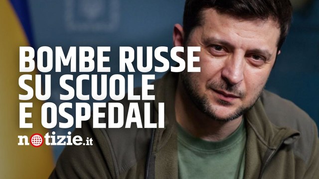 Guerra Russia-Ucraina, Zelensky: Russi sono malati, bombe su scuole e ospedali, ricostruiremo