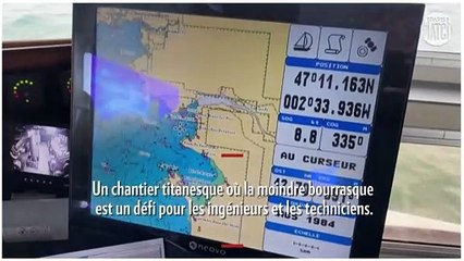 Exclusif - Vol au-dessus des éoliennes en mer de Saint-Nazaire