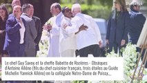 Guy Savoy et Sonia Mabrouk aux obsèques d'Antoine Alléno : le couple discret soudé dans l'émotion