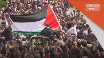 Wartawan Dibunuh | Ribuan rakyat Palestin beri penghormatan terakhir