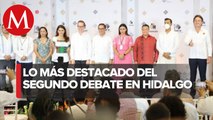 Candidatos a la gubernatura de Hidalgo dejan de lado ataques en el segundo debate