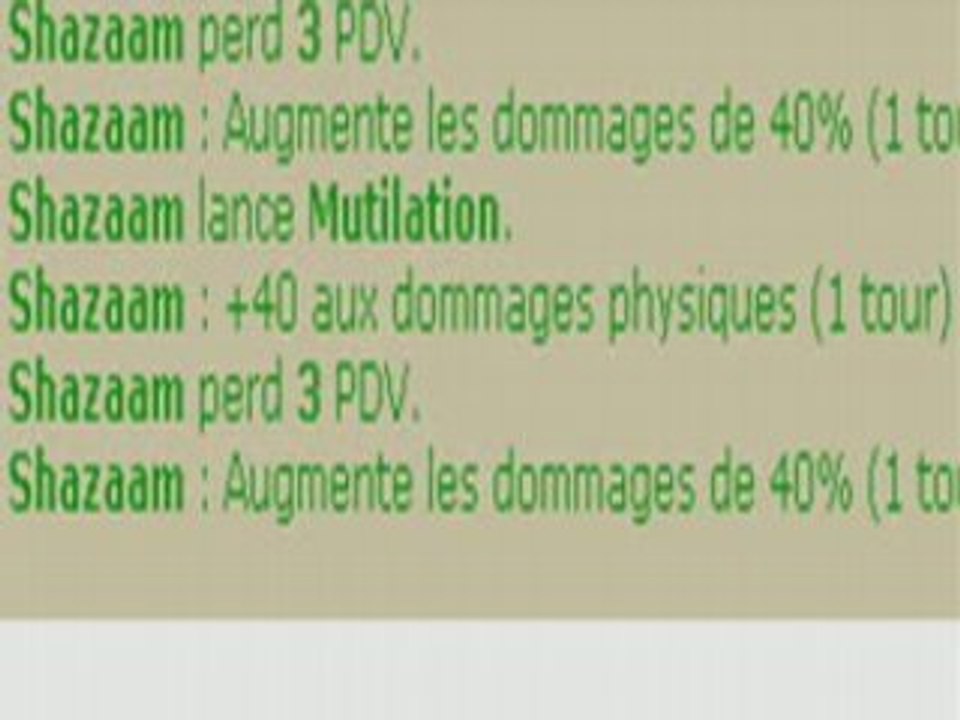 Shazaam iop dommage