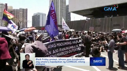 Black Friday protest, idinaos para kondenahin ang umano'y kapalpakan ng COMELEC nitong eleksyon | Saksi