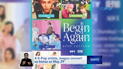 4 K-Pop artists, magco-concert sa bansa sa May 29 | Saksi