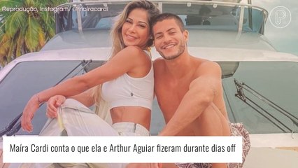 Dias após 'derrapada' de Arthur Aguiar, Maíra Cardi conta o que o casal fez no tempo fora das redes sociais