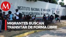 En Chiapas, un grupo de migrantes exigen la entrega de visas humanitarias